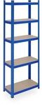 Relaxdays Schwerlastregal Stahl Blau 5 B&ouml;den 500 kg 180 cm x 60 cm x 30 cm