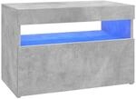 vidaXL TV-Schrank mit LED-Leuchten Betongrau 60x35x40 cm