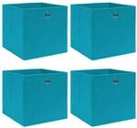 vidaXL Aufbewahrungsboxen 4 Stk Babyblau 32x32x32 cm Stoff 288373