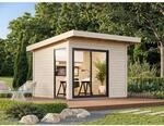 Palmako Gartenhaus Andrea Slide Plus 296 x 270 cm Hellgrau-Anthrazit FSC&reg;