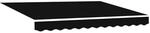 vidaXL Markisenersatzstoff Schwarz 280 x 245 cm Polyester 42000544