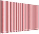 vidaXL Markisenbespannung Rot und Wei&szlig; Gestreift 6x3,5 m 367723