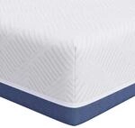 vidaXL Matratze Wei&szlig; und Blau 80 x 160 cm Gel-Speicherschaum 4106334
