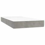 vidaXL Taschenfederkernmatratze Hellgrau 90x200x20 cm Samt 347728