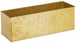 Relaxdays Blumenkasten Verzinktes Eisen Gelb 13,5 cm x 40 cm x 12,5 cm 600 g