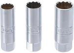 BGS Z&uuml;ndkerzen Einsatz Satz Zw&ouml;lfkant Antrieb Innenvierkant 10 Mm 3 8 Zoll SW 14
