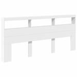 vidaXL LED-Kopfteil mit Ablagen Wei&szlig; 220x17x102 cm 839224