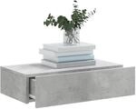 vidaXL TV-Schrank mit LED-Leuchten Betongrau 60x35x15,5 cm