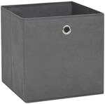 vidaXL Aufbewahrungsboxen 10 Stk Vliesstoff 28x28x28 cm Grau 325193
