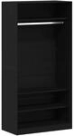 vidaXL Kleiderschrank mit Regal Schwarz Eichen-Optik 100 x 50 x 200 cm 3329297