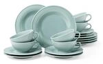 Seltmann Weiden Beat Color Glaze Teeservice 18-teilig Arktisblau
