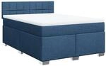 vidaXL Boxspringbett mit Matratze Blau 140x200 cm Stoff 3285917