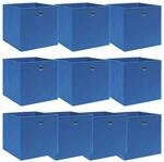 vidaXL Aufbewahrungsboxen 10 Stk Blau 32x32x32 cm Stoff 288339
