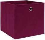 vidaXL Aufbewahrungsboxen 10 Stk Vliesstoff 28x28x28 cm Dunkelrot 325201