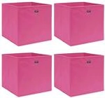 vidaXL Aufbewahrungsboxen 4 Stk Rosa 32x32x32 cm Stoff 288345