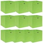 vidaXL Aufbewahrungsboxen 10 Stk Gr&uuml;n 32x32x32 cm Stoff 288371