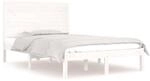 vidaXL Massivholzbett Wei&szlig; 135x190 cm 4FT6 Double1156893