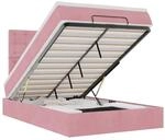 vidaXL Ottoman-Bett mit Matratzen & LEDs Rosa 120x190 cm Samt 3314455