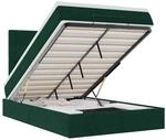 vidaXL Ottoman-Bett mit Matratzen & LEDs Dunkelgr&uuml;n 120x190 cm Samt 3314453