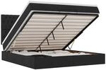 vidaXL Ottoman-Bett mit Matratze Schwarz 180x200 cm Stoff 3313260