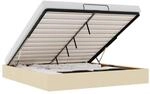 vidaXL Ottoman-Bett ohne Matratze Creme 200x200 cm Stoff 3310908