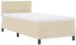 vidaXL Boxspringbett mit Matratze Creme 80 x 200 cm Stoff 3338571