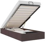 vidaXL Ottoman-Bett ohne Matratze Dunkelbraun 80x200 cm Stoff 3310836