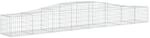 vidaXL Gabionen mit Hochbogen 7 Stk 400x50x40/60cm Verzinktes Eisen 3145922