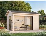 Palmako Gartenhaus Amanda Slide Plus 390 x 300 cm Hellbraun FSC&reg;