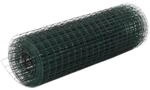 vidaXL Drahtzaun Stahl mit PVC-Beschichtung 10x0,5 m Gr&uuml;n 143624