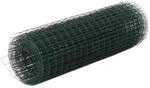 vidaXL Drahtzaun Stahl mit PVC-Beschichtung 10x0,5 m Gr&uuml;n 143625