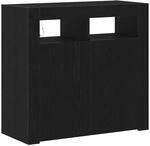 vidaXL Sideboard Schwarz 80 x 35 x 75 cm Holzwerkstoff 862568