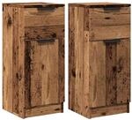 vidaXL Sideboards 2 Stk Altholz-Optik 30x30x70 cm Holzwerkstoff 856952