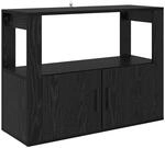 vidaXL Sideboard Schwarz Eichen-Optik 80 x 30 x 60 cm Holzwerkstoff 881092
