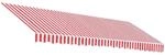 vidaXL Markisenbespannung Rot und Wei&szlig; Gestreift 4,5x3,5 m 367719