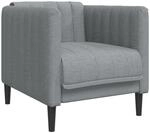 vidaXL Sessel Hellgrau Stoff 372595