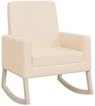 vidaXL Schaukelstuhl Creme Stoff 329424