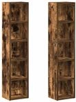 vidaXL CD-Regale 2 Stk R&auml;uchereiche 21x16x93,5 cm Holzwerkstoff 815318