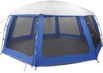 vidaXL Poolzelt mit Abnehmbarem &Uuml;berzelt Netzw&auml;nden Azurblau 690x690cm 4100640