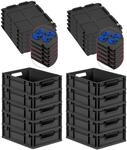 PROREGAL SuperSparSet 10x Eurobox Nextgen Grip Mit Scharnierdeckel Und Blauen