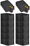 PROREGAL SuperSparSet 10x Eurobox Nextgen Grip Mit Scharnierdeckel Und Gelben