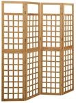 vidaXL Spalier/Paravent 4 Teilig Massivholz Tanne 161x180 cm 316479