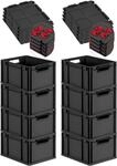 PROREGAL SuperSparSet 8x Eurobox Nextgen Grip Mit Auflagedeckel Und Roten