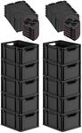 PROREGAL SuperSparSet 10x Eurobox Nextgen Grip Mit Scharnierdeckel Und Schwarzen