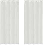 vidaXL Voile Vorh&auml;nge mit &Ouml;sen 2 Stk Wei&szlig; 4102152