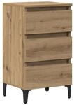 vidaXL Nachttisch mit Metallbeinen Artisan-Eiche 40x35x69 cm 856426