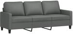 vidaXL 3-Sitzer-Sofa Dunkelgrau 180 cm Stoff 359172