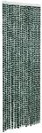 vidaXL Fliegenvorhang Gr&uuml;n und Wei&szlig; 90x200 cm Chenille 377384