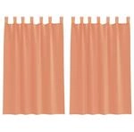vidaXL Voile Vorh&auml;nge mit Schlaufen 2 Stk Terrakottarot 140x175 cm 4102322
