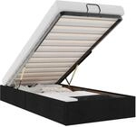 vidaXL Ottoman-Bett ohne Matratze Schwarz 90x190 cm Stoff 3310842
